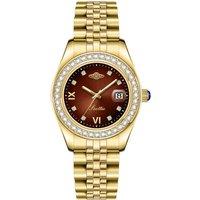 Eterna Diamond Swiss Quartz Watch with Gold Crystal Hour Markers