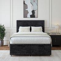 Bedmaster Luxury Velvet Ottoman Divan Base in Black | Size: Super King
