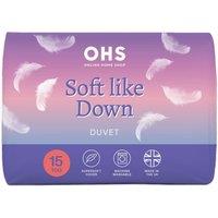 OHS Soft Like Down Duvet 15 TOG Quilt in White | Size: Super King
