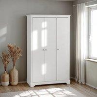 Seconique Stratford 3 Door Wardrobe in White