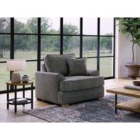 The Great Sofa Company Ophelia Chenille Fabric Armchair in Dark Grey