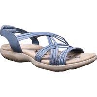 IVACHY Women's Elastic String Cushioned Sandals - Lightweight Platform Sandals in Blue | Size: 7.5