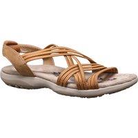 IVACHY Women's Elastic String Cushioned Sandals - Lightweight Platform Sandals in Camel | Size: 4