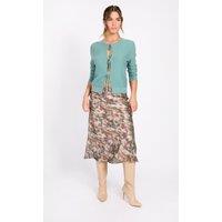Little Mistress Women's Sage Blur Print Midaxi Skirt | Size: 8
