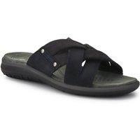 Pavers Men's Leather Mules in Navy | Size: 11