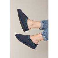 Moshulu Women's 'Alaska 2' Mule Slippers in Indigo | Size: 4