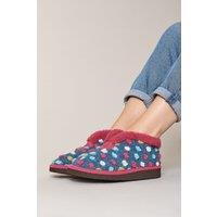 Moshulu Women's 'Bo' Short Spotty Bootie Slippers in Blue | Size: 4