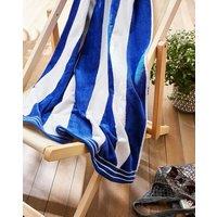 Allure Bath Fashions Jumbo Cabana Stripe Beach Towel - 100% Cotton in Navy