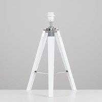 ValueLights Clipper Tripod White Table Lamp Base