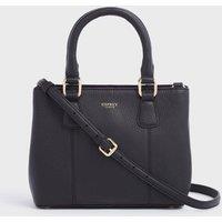 OSPREY LONDON Women's The Adaline Mini Leather Grab Bag in Black