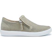 Hotter Women's Wide Fit 'Daisy' Deck Shoes in Olive | Size: 7.5