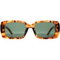 montana Women's Rectangle Shiny Havana Soft Demi G15 Green Polarized MP76 in Brown