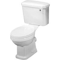 Balterley Traditional Close Coupled Toilet, Cistern, Soft Close Seat 820x470mm in White