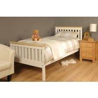 Comfy Living Ltd Modern Wooden Bed Frame in White | Size: Double