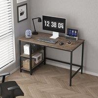 MCC Direct Computer Desk with 2 adjustable shelves 100cm Chicago in Grey