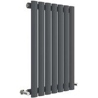 Balterley Embrace Horizontal Single Panel Radiator, 600mm x 412mm - Anthracite in Grey