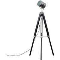 ValueLights Starboard Spotlight Tripod Black Floor Lamp with LED Bulb