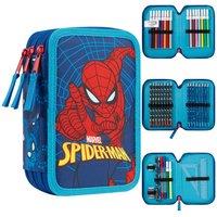 Marvel Spiderman Pencil Case Triple Zip in Blue