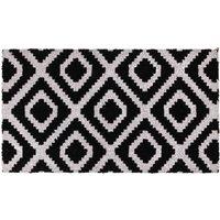 Eco-Friendly Latex Backed Coir Entrance Doormat, 40x70cm - Monochrome Diamond