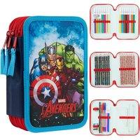 Marvel Pencil Case Triple Zip in Blue