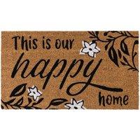 Eco-Friendly Latex Backed Coir Entrance Doormat, 40x70cm - Our Happy Home