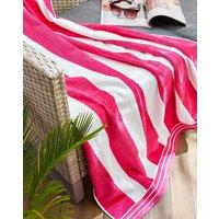 Allure Bath Fashions Jumbo Cabana Stripe Beach Towel - 100% Cotton in Pink