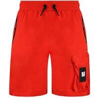 Weekend Offender Men's Stretch Waist Sunrise Hills Tango Shorts in Orange | Size: Small