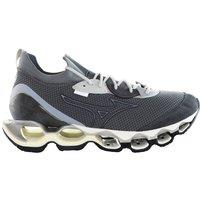 Mizuno Men's Wave Prophecy Beta Lace-Up Grey Synthetic Trainers | Size: 6