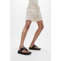 FitFlop Women's F-Mode Go Adjustable Flatform Toe-Post Sandals Black | Size: 6