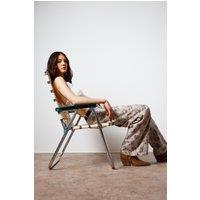 NastyGal Women's Floral Printed Denim Jean | Size: 8