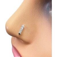 Raina Jewels Women's 18ct White Gold High Polished Nose Stud/Pin 9 mm Length