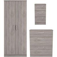 Ready Assembled 2 U Reydale 3 Piece Bedroom Furniture pack (Ready Assembled) in Light Oak | Size: Large