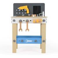 Costway Kids Tool Bench Wooden Toddler Workbench Playset w/ Pegboard in Natural