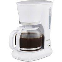 Geepas Filter Coffee Machine 1.5L Anti-Drip, Auto Shut-Off, Reusable Filter in White