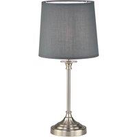 First Choice Lighting Chester - Brushed Nickel Lamp in Silver
