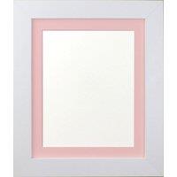 Frames & Mirrors 4U Metro White Frame with Pink Mount for Image Size A4