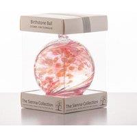 Sienna Glass Birthstone Ball October Pink Tourmaline