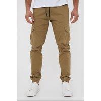 'Belfast' Cotton Jogger Style Cargo Trousers With Stretch