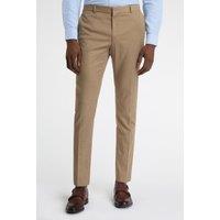 Slim Fit Camel Flannel Trousers