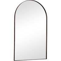 Melody Maison Large Framed Black Arched Mirror 100cm X 60cm | Size: 100 cm X 60 cm
