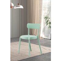 Fusion Living Plastic Bistro Dining Chair in Mint