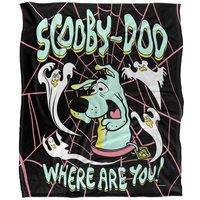 Warner Brothers Scooby Doo Officially Licensed Silky Touch Super Soft Throw Blanket 152 x 127 cm in White
