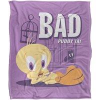 Warner Brothers Looney Tunes Officially Licensed Silky Touch Super Soft Throw Blanket 152 x 127 cm in White