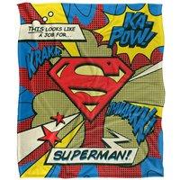 Warner Brothers Superman Officially Licensed Silky Touch Super Soft Throw Blanket 152 x 127 cm in White