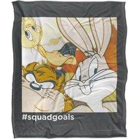 Warner Brothers Looney Tunes Officially Licensed Silky Touch Super Soft Throw Blanket 152 x 127 cm in White