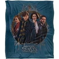 Warner Brothers Fantastic Beasts Officially Licensed Silky Touch Super Soft Throw Blanket 152 x 127 cm in White