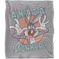 Warner Brothers Looney Tunes Officially Licensed Silky Touch Super Soft Throw Blanket 152 x 127 cm in White