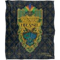 Warner Brothers Fantastic Beasts The Secrets Of Dumbledore Officially Licensed Silky Touch Super Soft Throw Blanket 152 x 127 cm in White