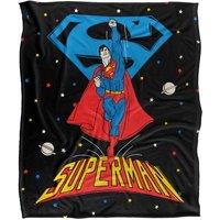 Warner Brothers Superman Officially Licensed Silky Touch Super Soft Throw Blanket 152 x 127 cm in White