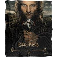 Warner Brothers Lord Of The Rings Aragorn Officially Licensed Silky Touch Super Soft Throw Blanket 152 x 127 cm in White